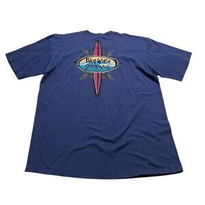 Vintage Crazy Shirts Hawaii Blue Water Surfboards T-Shirt XL Made in USA Surf